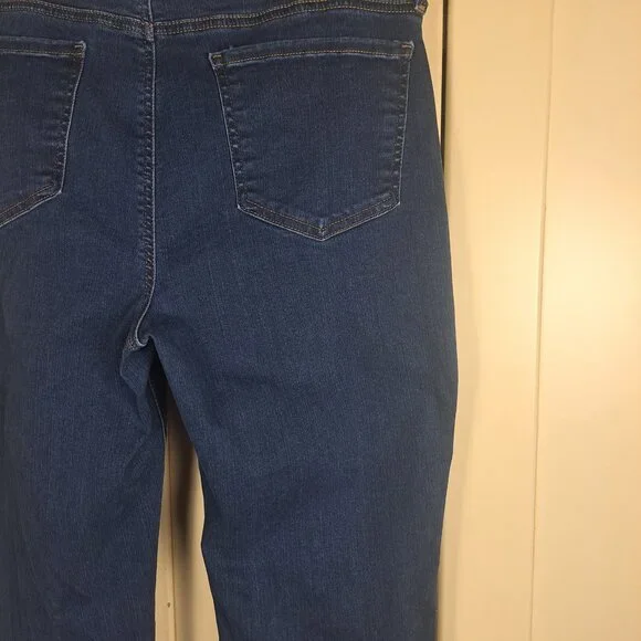 NYDJ Marilyn Straight Dark Wash Denim Jeans Size 12 - Picture 8 of 15